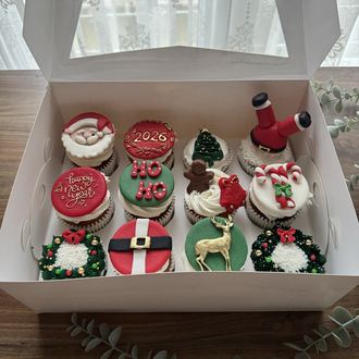 Yılbaşı cupcake kutusu