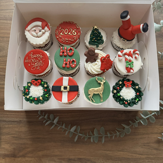 Yılbaşı cupcake kutusu