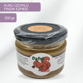 Ege Kuru Üzümlü Fındık Ezmesi 250 Gr. - Meyveli Taneli Yoğun Kıvam