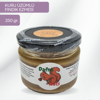 Ege Kuru Üzümlü Fındık Ezmesi 250 Gr. (3 Adet) - Meyveli Taneli Yoğun Kıvam