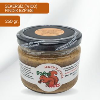 Şekersiz (%100) Fındık Ezmesi 250 Gr. (3 Adet) - Taneli Yoğun Kıvam