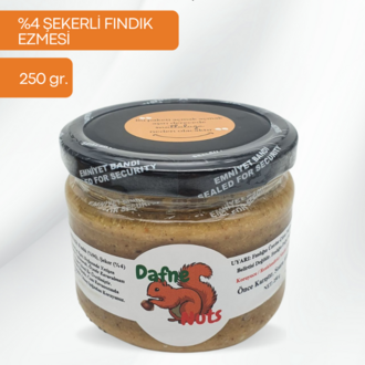 Az Şekerli Fındık Ezmesi 250 Gr. - Taneli Yoğun Kıvam