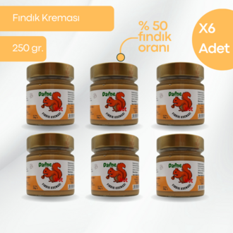 Fındık Kreması 250 Gr. (6 Adet) - Pürüzsüz Sürülebilir Yoğun Kıvam