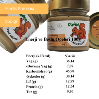 Fındık Kreması 250 Gr. (3 Adet) - Pürüzsüz Sürülebilir Yoğun Kıvam