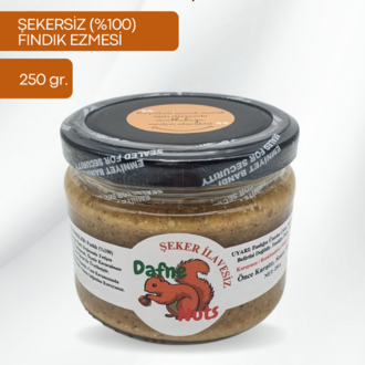 Şekersiz (%100) Fındık Ezmesi 250 Gr. - Taneli Yoğun Kıvam