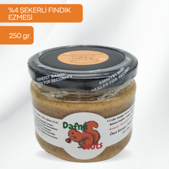 Az Şekerli Fındık Ezmesi 250 Gr. (6 Adet) - Taneli Yoğun Kıvam
