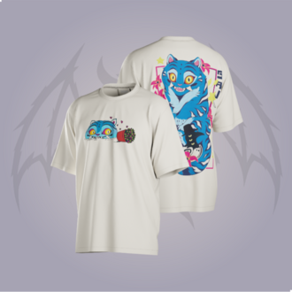 K-Pop Demon Hunters Cup Cat Oversize Unisex T-Shirt