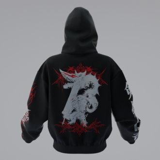 Berserk DA01 Oversize Unisex Hoodie Kapüşonlu Sweatshirt