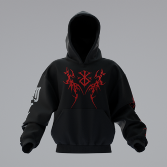 Berserk DA01 Oversize Unisex Hoodie Kapüşonlu Sweatshirt