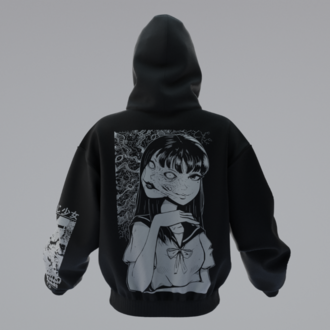 Junji Ito Oversize Unisex Hoodie Kapüşonlu Sweatshirt