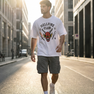 Stranger Things Hellfire Club DA-022 Oversize Unisex T-Shirt