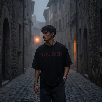 Dark Souls You Died Logo Oversize Unisex T-Shirt