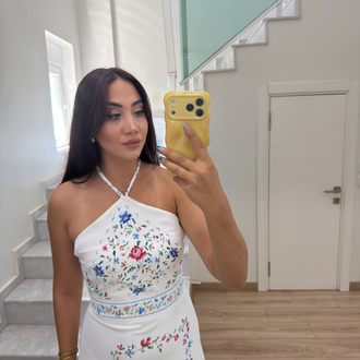 Zra çiçek desen elbise 
