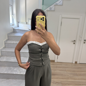 Büstiyer pantolon takım