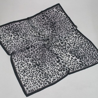 Leopar Desenli Şifon Eşarp 