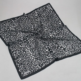 Leopar Desenli Şifon Eşarp