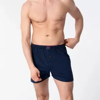 Tutku Erkek Penye Düz Boxer – Lacivert | 6’lı %100 Pamuk Konfor Seti