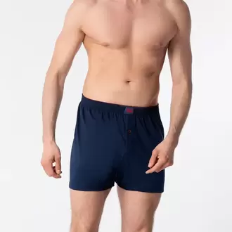 Tutku Erkek Penye Düz Boxer – Lacivert | 6’lı %100 Pamuk Konfor Seti