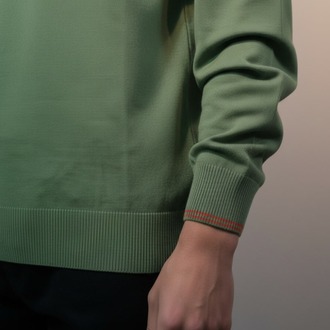 Polo Yaka Uzun Kollu Erkek Sweat – Yeşil