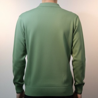 Polo Yaka Uzun Kollu Erkek Sweat – Yeşil