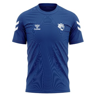 Dark Passage x Hummel Pamuklu Bisiklet Yaka T-Shirt Saks Mavi
