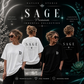 SAGE Premium Kadın Oversize Tişört