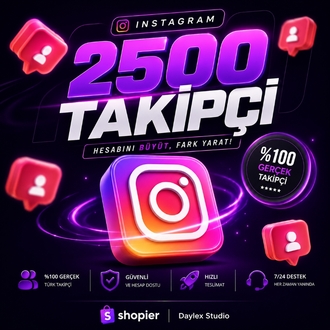 İnstagram 2.500 Takipçi