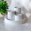 Beton Tepsili 3'lü Tealight Mumluk Seti – Şıklık ve Doğallığın Buluşması