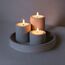 Beton Tepsili 3'lü Tealight Mumluk Seti – Şıklık ve Doğallığın Buluşması