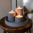Beton Tepsili 3'lü Tealight Mumluk Seti – Şıklık ve Doğallığın Buluşması