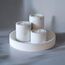 Beton Tepsili 3'lü Tealight Mumluk Seti – Şıklık ve Doğallığın Buluşması