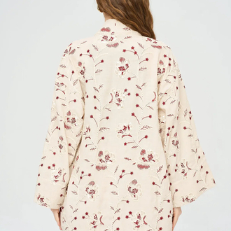 İşlemeli Kimono Etek Takım