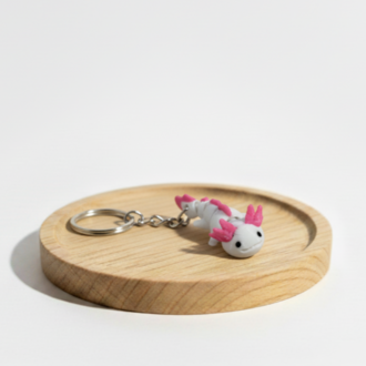 Hareketli Axolotl Anahtarlık