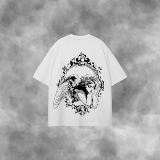 ANGEL-Arka Ve Ön Baskılı Unisex Premium Tişört 