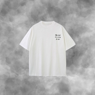 ANGEL-Arka Ve Ön Baskılı Unisex Premium Tişört 