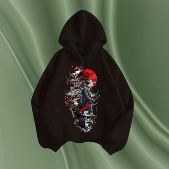 SAKURA-Unisex Premium Siyah Sweatshirt 