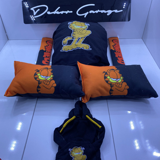 Garfield Süper Set Penye Kılıf + Kemer Ped + Boyun Yastığı + Vites Poları