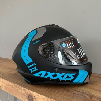 ️ Axxis Draken S Slide B7 Mat Fluor Mavi Kask