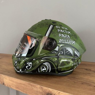 ️ Axxis Draken S Iron Peace C6 Mat Yeşil Kask