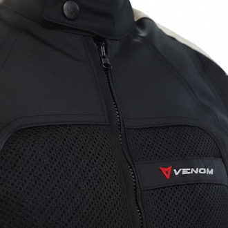 VENOM Dynamic 4 Mevsim Motosiklet Montu - Açık Gri/Kırmızı