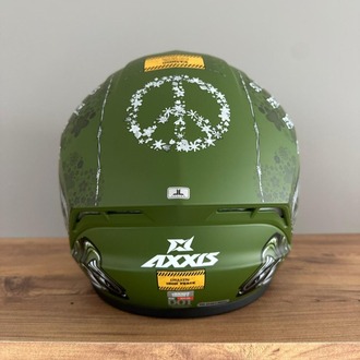 ️ Axxis Draken S Iron Peace C6 Mat Yeşil Kask