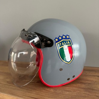 RETRO YARIM KASK GRİ