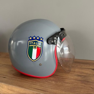 RETRO YARIM KASK GRİ