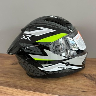 MOLIXING İÇİNDEN VİZÖRLÜ KASK SİYAH-YEŞİL