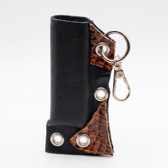 Croco Detailed Leather Lighter Case