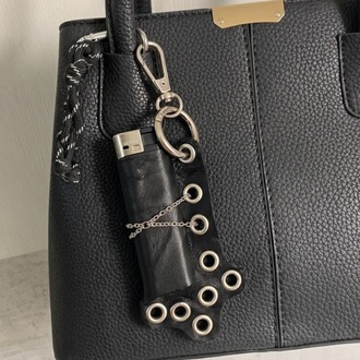 Black Leather Lighter Case