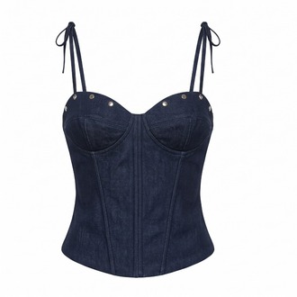 Pierced Denim Corset