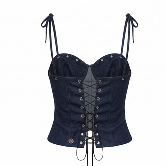 Pierced Denim Corset