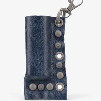 Blue Leather Lighter Case