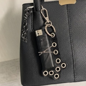 Black Leather Lighter Case